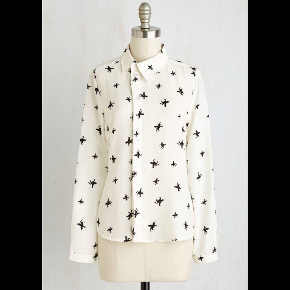 ❤️Unicorn Button Up Blouse Sz (S)❤️